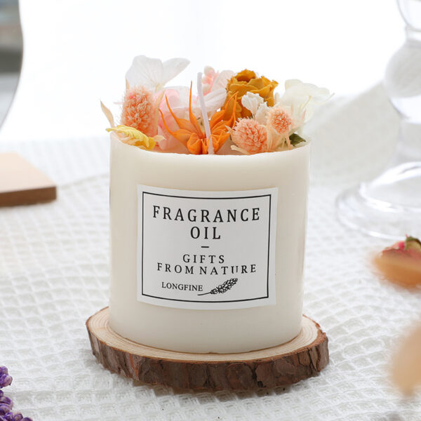 Dried Flowers Decor Romantic Candles - Image 2