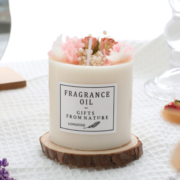 Dried Flowers Decor Romantic Candles - Image 3