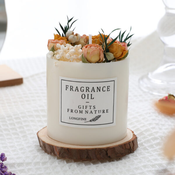 Dried Flowers Decor Romantic Candles - Image 7