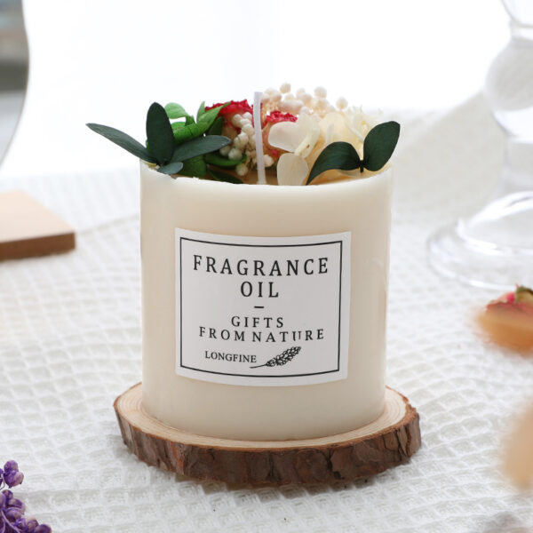 Dried Flowers Decor Romantic Candles - Image 9