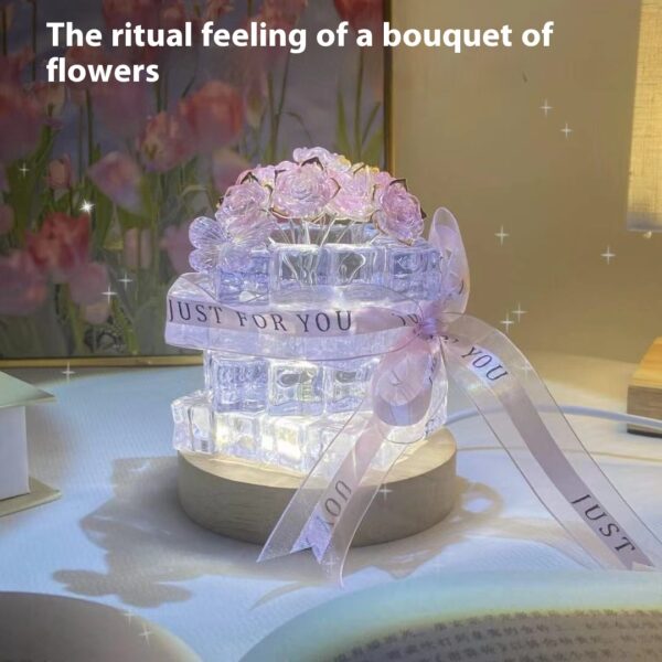 Rose Ice Cube Night Light – DIY Ambience Lamp - Image 3