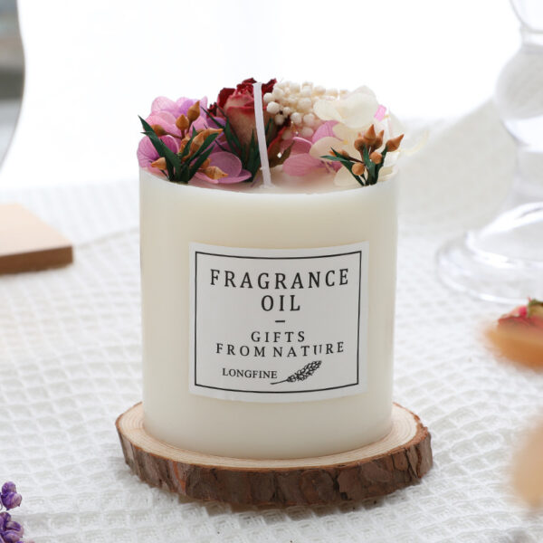 Dried Flowers Decor Romantic Candles - Image 6