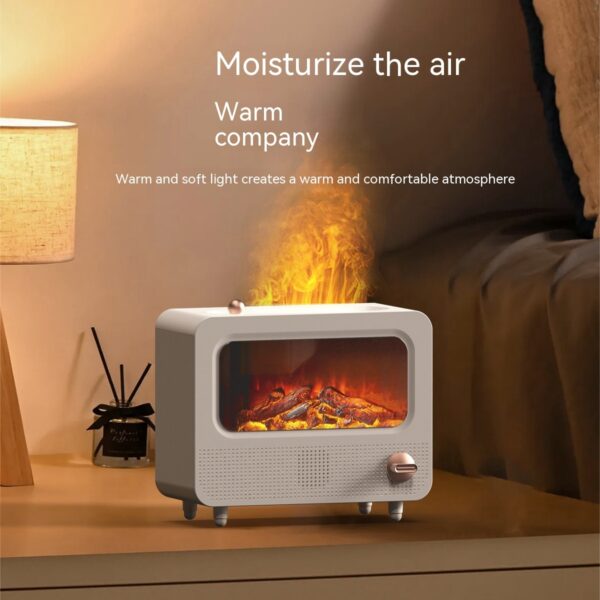 Fireplace-Style Humidifier & Essential Oil Diffuser for Homes - Image 2