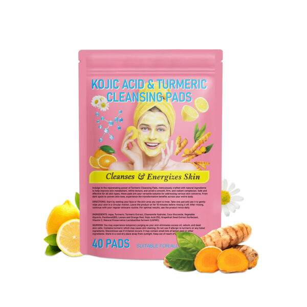 Turmeric Kojic Acid Face Pads – Easy Brightening Solution - Image 3